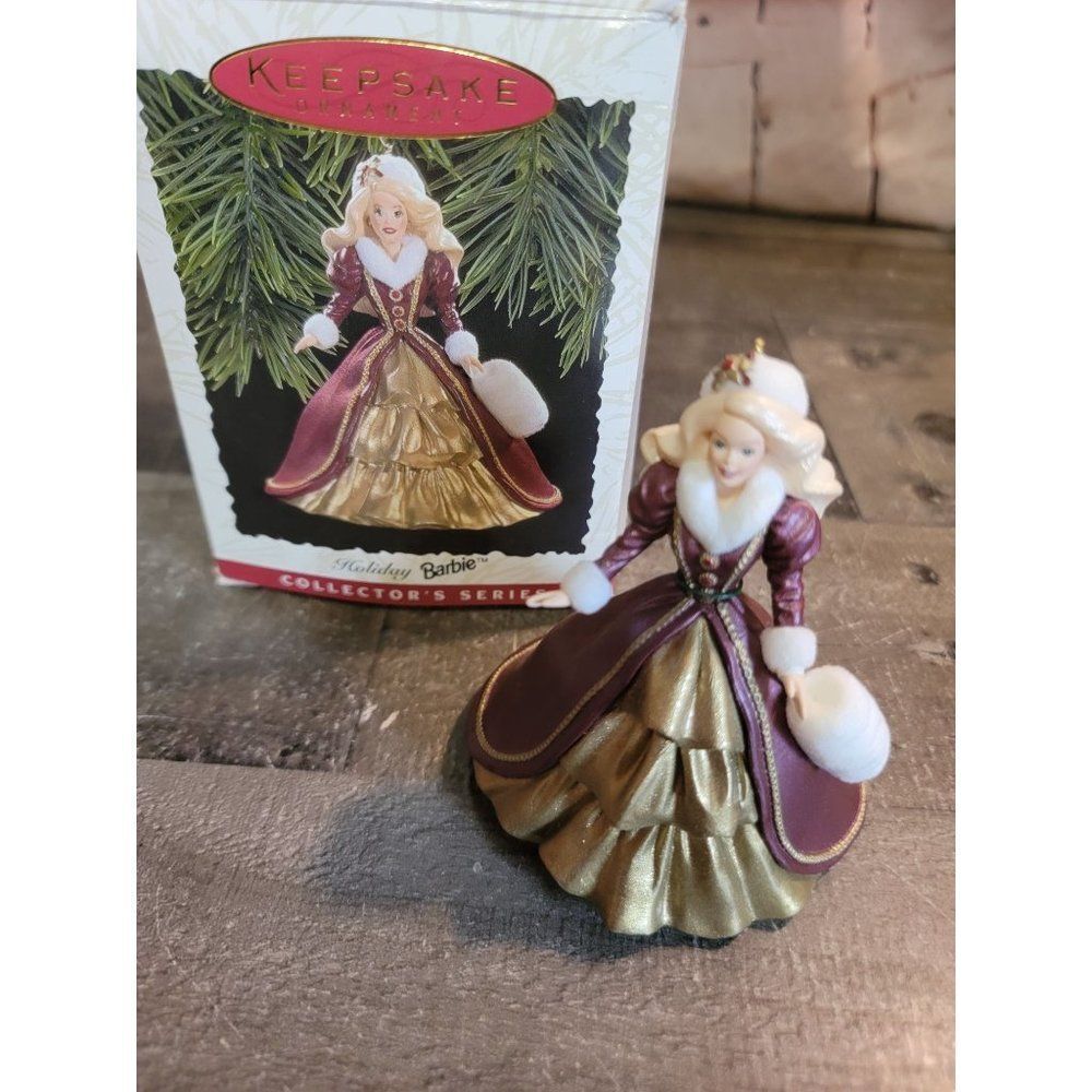 Hallmark Holiday Barbie 1996 4th Mattel ornament Xmas decor